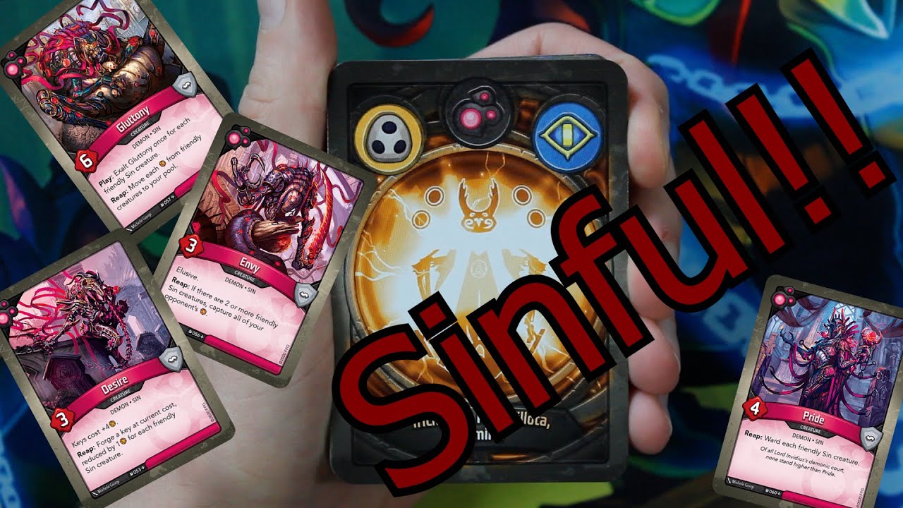 KeyForge - A Sinful Deck Review! - YouTube