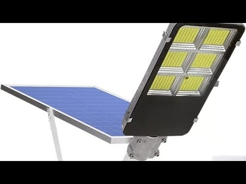 Kingwei Lampione Solare LED 400W – 528 LED 6500K, 16000 Lumen, Batteria 33000mAh, Con Telecomando E Sensore Radar