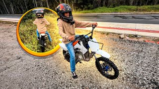ENSINEI UM INSCRITO ANDAR DE MINI MOTO
