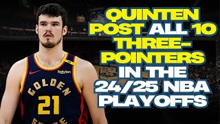 Quinten Post - All 10 Three-Pointers in the 2024/2025 NBA Playoffs for the Golden State Warriors