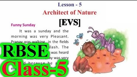 Architect Of Nature | Class 5 EVS Lesson 5 | RBSE | Question Answers | For English Medium #rbse #evs