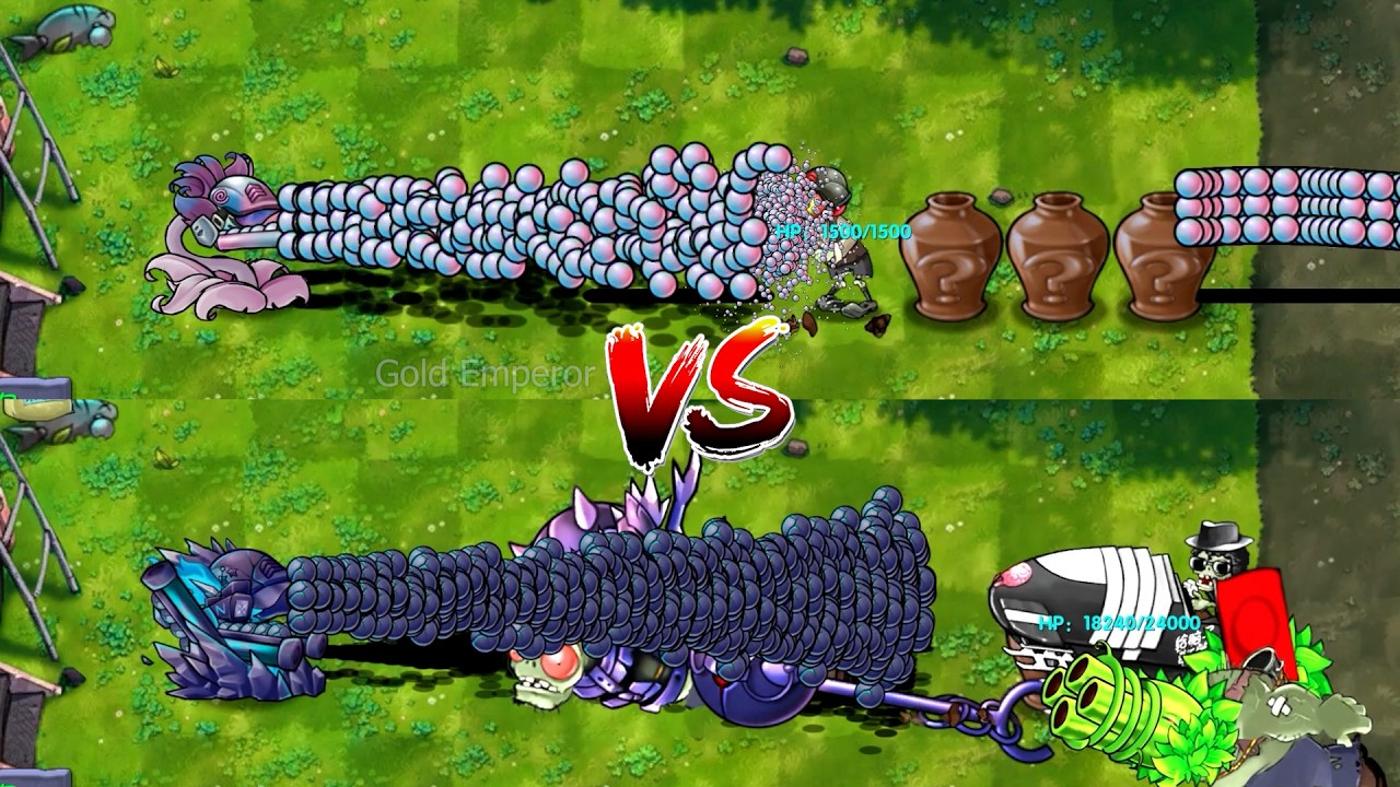 PvZ 1 Fusion - All Pea Plants With Rapid Fire Vs 4 Random Zombie Vase Breakers - P06 - Who will win?