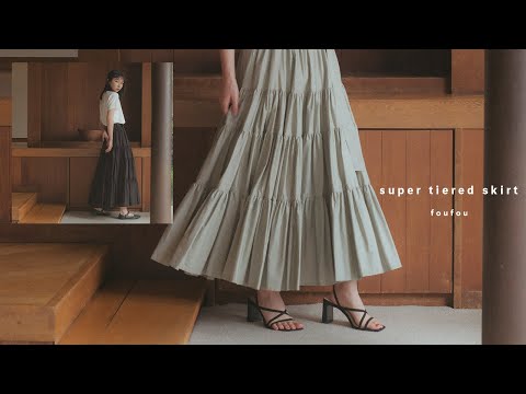 An enormous amount of super tiered skirt - YouTube