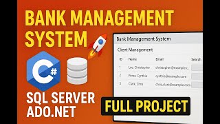 💼 Bank Management System in C# | Full Project Using SQL Server & ADO.NET 🚀