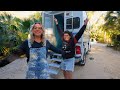 New beginnings truck camper life  campfire cooking in the florida wilderness