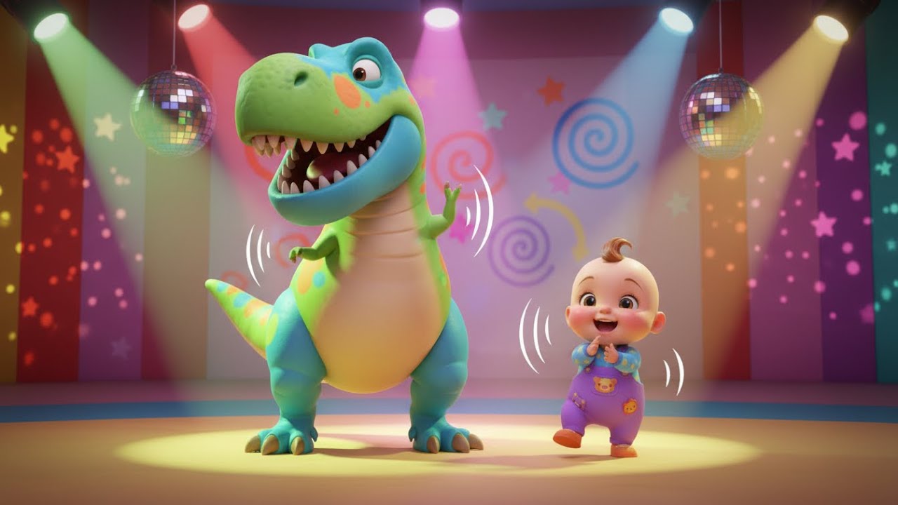 🎵 Dinosaur Dance Party Adventure | kids nursery rhymes | Baby Song, Fun Dino Cartoon 🦖🎶