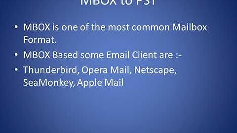 MBOX to PST - Convert Thunderbird to Outlook 2016