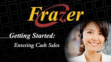 Frazer Tutorial - Entering Sales 1 - Cash Sales