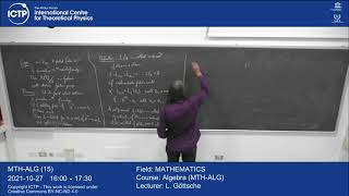 Algebra (MTH-ALG) Lecture 15
