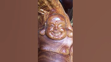 Phật di lặc gỗ hương vân siêu nét