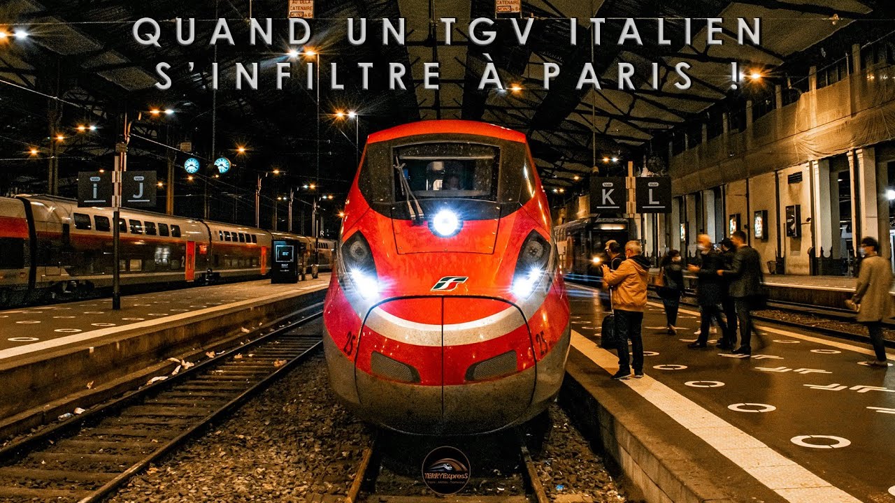 ETR 1000 Frecciarossa / Quand un TGV Italien s'infiltre à Paris - Gare de Lyon !