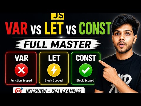 var vs let vs const master ,JavaScript Interview Question 🔥 