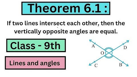 Theorem : 6.1 class 9th chapter 6 Lines and angles ncert math