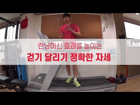 런닝머신 걷기 달리기 정확한 자세 배우기