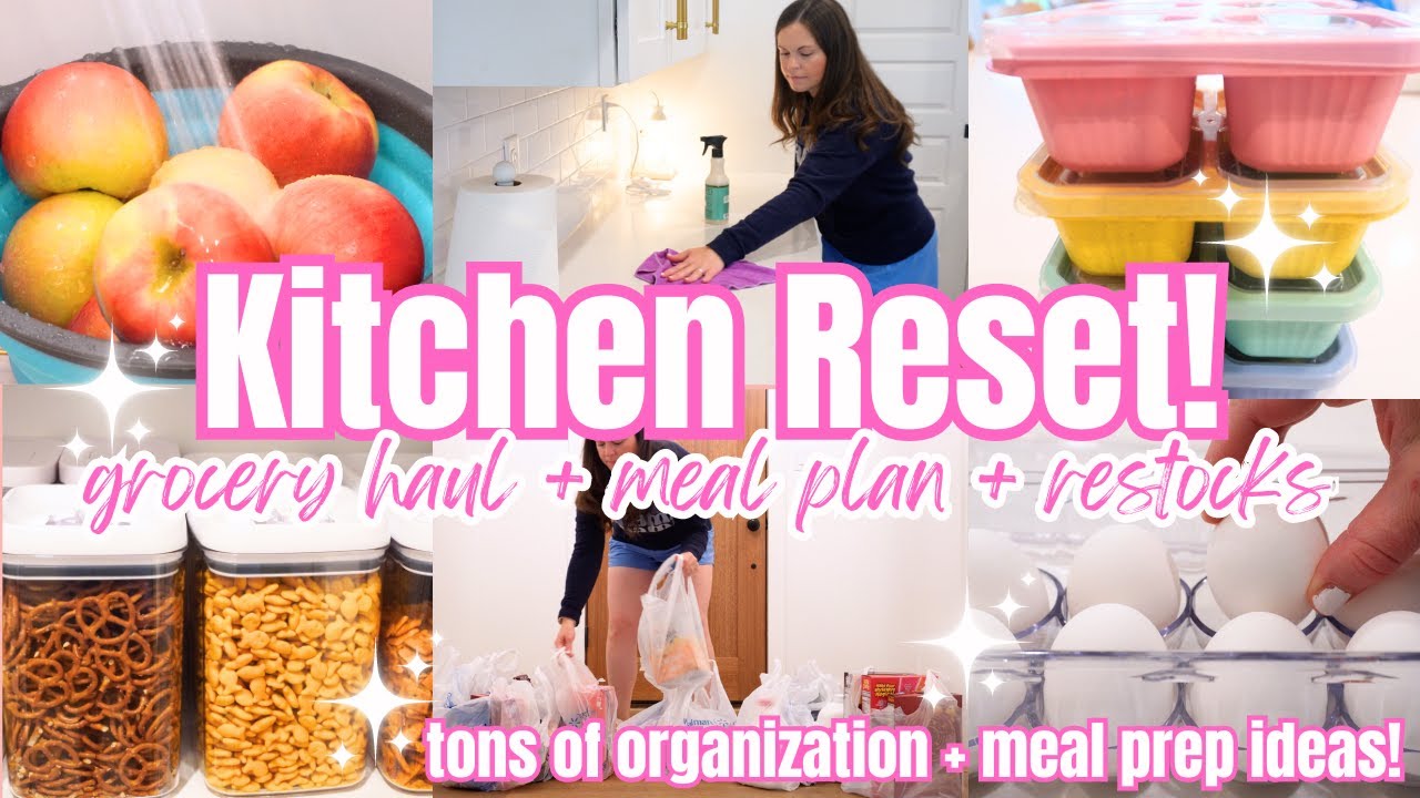 Grocery Haul and Meal Ideas! Kitchen Reset With Me! Kitchen and Pantry ...