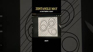 draw Zentangle patterns with me Day 26 #doodleart #lineart #zentangle #drawing #viralshorts