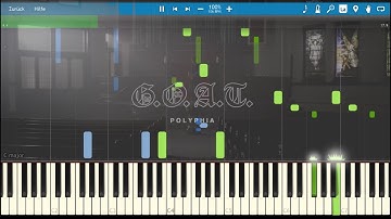 Polyphia - G.O.A.T. (Main Riff) Synthesia