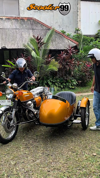 Power dan gaya! Sespan Honda CB750 kombinasi sempurna untuk pecinta motor #scooter99 #cb750 #sidecar