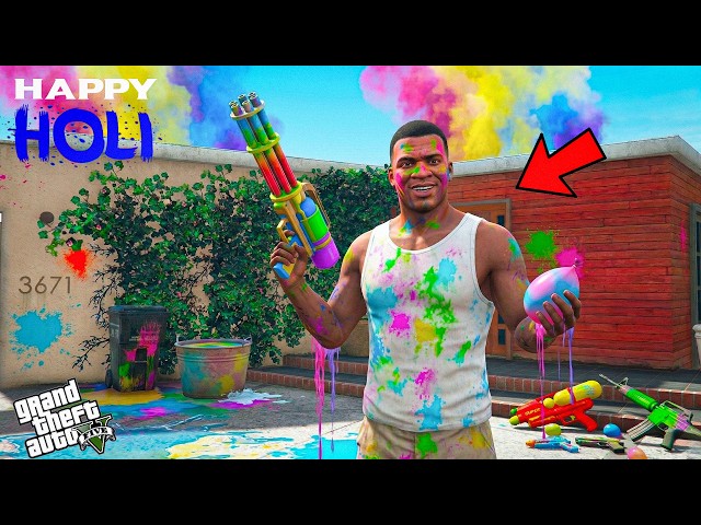 Franklin's Holi Celebration in GTA 5 ! (GTA 5 mods)