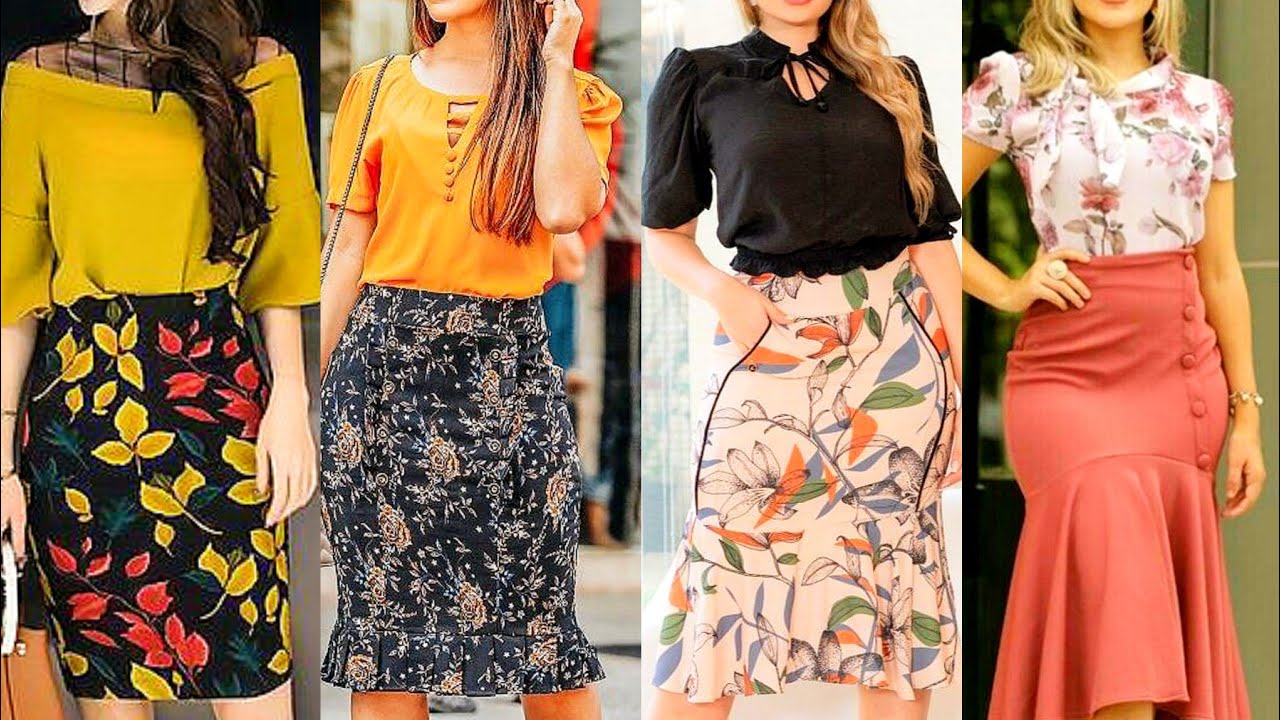 precious western designer women every type skirts with beautiful polka dot blouse shirts