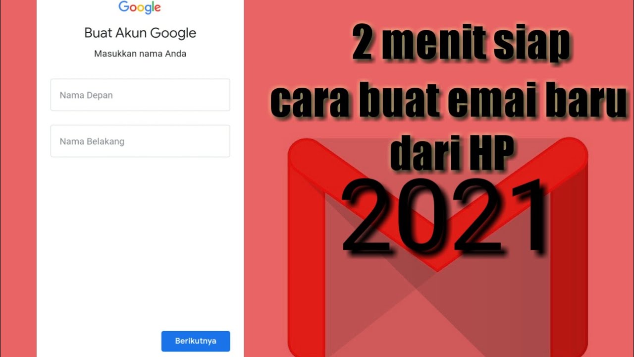 Cara membuat email baru 2021 
