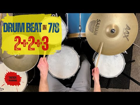 7/8 Drum Beat: 2+2+3 Groove Pattern - YouTube