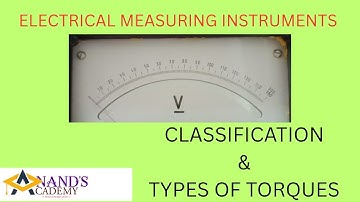 Electrical Measurements | Classification & Types of Torques Explained