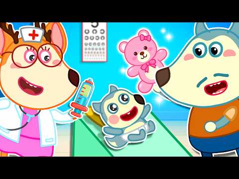 Time for a Shot Song! 🩺 Don't be Afraid of the Doctor | Wolfy Baby Rhymes