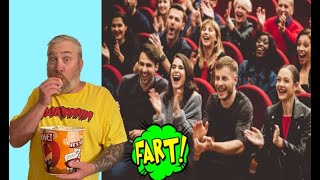 Funny Wet Fart Prank in a MOVIE Theater and Walmart