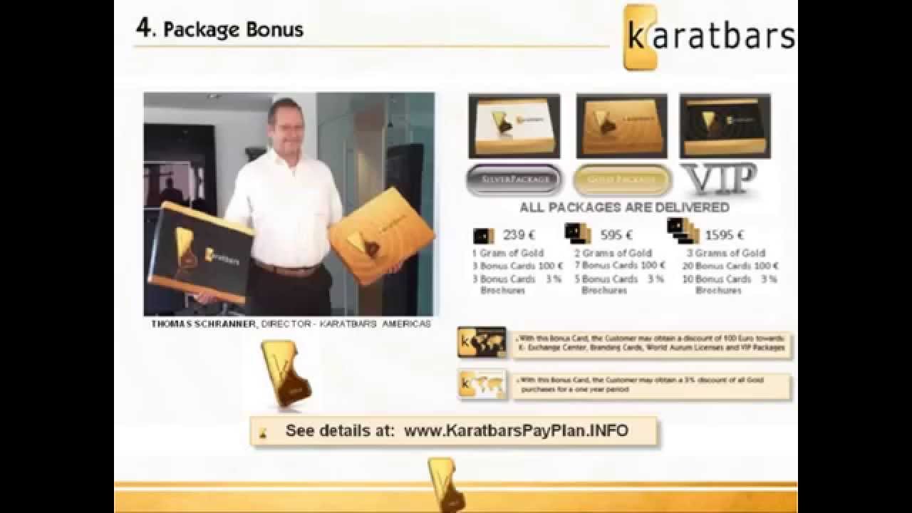 Karatbars Detailed Pay Plan