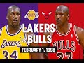 02 01 1998 Bulls Vs Lakers Kobe Bryant Full Game