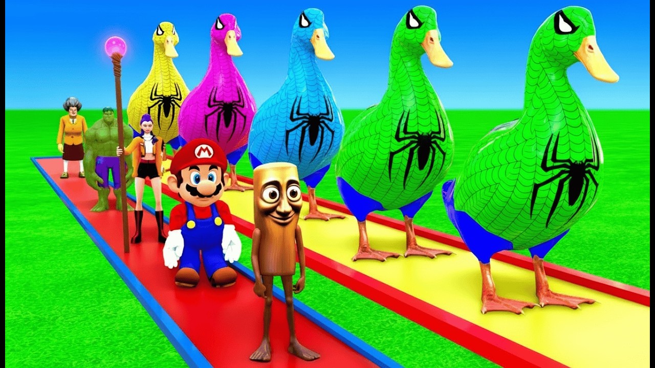 Best Long Slide Game with Dinosaur Lion Cow Hippopotamus Gorilla 3d Animal Game Funny 3d Animals