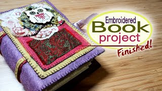 Hand embroidered book project walkthrough! 1 year of stitching in 25 minutes...