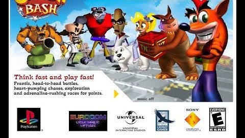 Old Crash Bash Official Website Archive