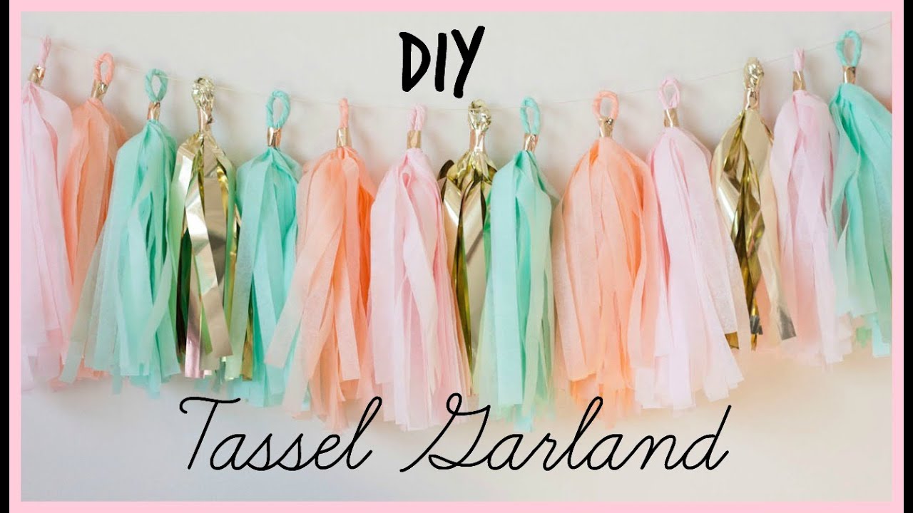 DIY TASSEL GARLAND Sarahgeeox YouTube