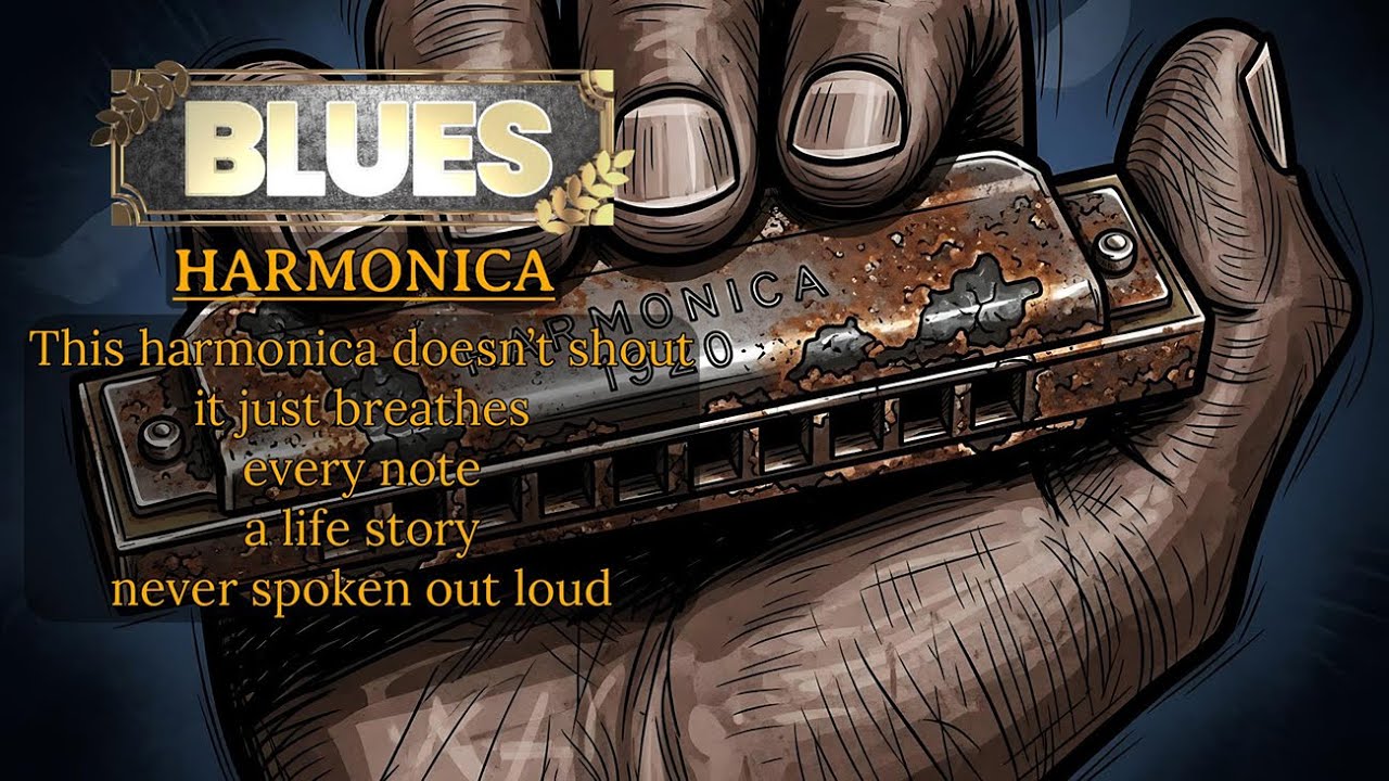 Midnight Harmonica Blues 🔥 Deep Delta Soul | Acoustic Instrumental for Relax
