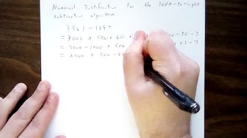 Left-to-right subtraction algorithm: numerical justification