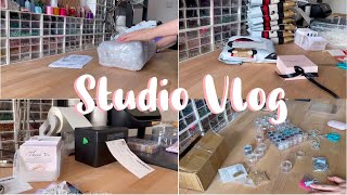Studio Vlog #004 - Packing orders , Restocking supplies & New designs for Halloween 🎃