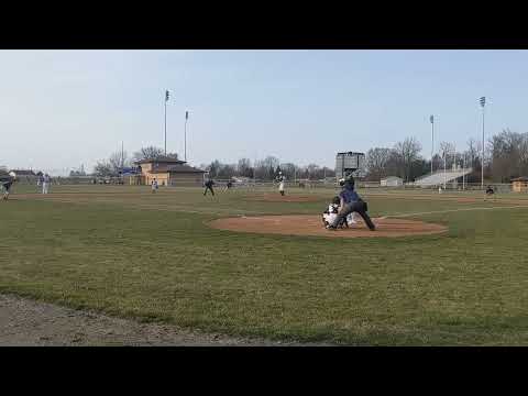 Grant's debut pitching with Maumee high school freshman team vs Perrysburg 2023