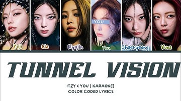 ITZY - TUNNEL VISION// You as a Member // KARAOKE // (6 Members Ver.) Color Coded Lyrics