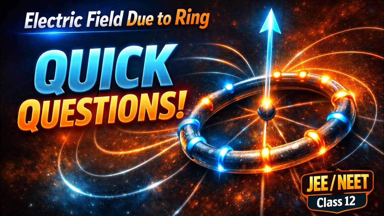 Questions | Electric Field Due to Ring | Class12 | Jee/Neet