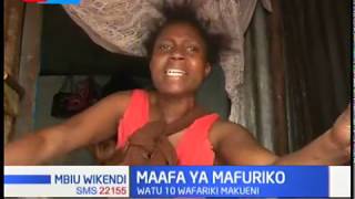 Mtu mmoja asombwa na mafuriko mtaa wa Mukuru Kwa Reuben, kuna hofu ya mkurupuko wa magonjwa Mtu mmoja asombwa na mafuriko mtaa wa Mukuru Kwa Reuben, kuna hofu ya mkurupuko wa magonjwa