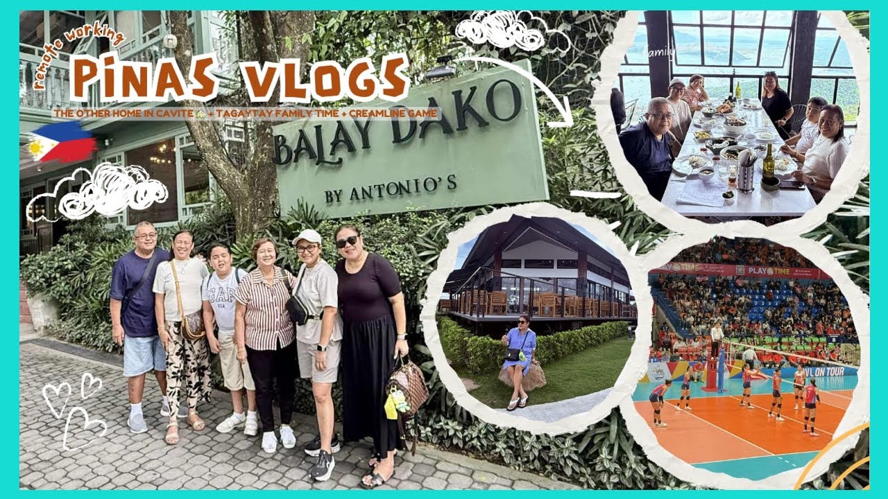 pinas vlogs 🇵🇭 the other home in cavite 🏡 + family time, tiktok haul, tagaytay + creamline game