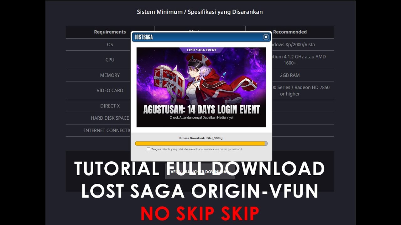 TUTORIAL DOWNLOAD LOST SAGA ORIGIN - VFUN | TANPA SKIP SKIP FULL PENJELASAN