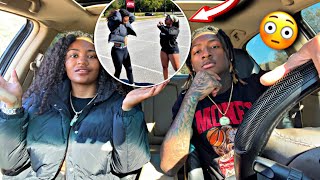 I PICKED MY GIRLFRIEND UP WITH MY EX-GIRLFRIEND IN THE CAR TO SEE WHAT THEY DO.. THEY FOUGHT 😳