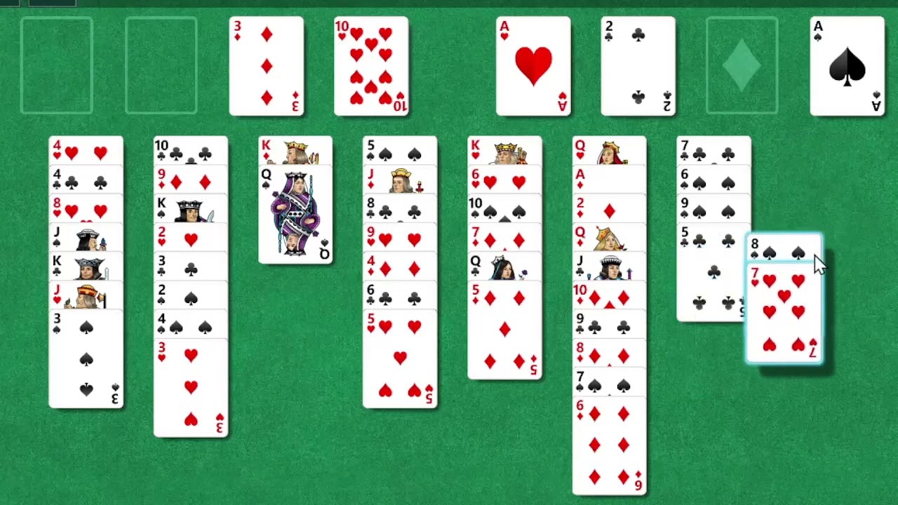 フリーセルの解き方　実演解説　初心者向け初級問題