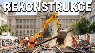 🚋⛏👀Rekonstrukce tramvajové trati na Václavském náměstí (1. 6. – 3. 7. 2026
