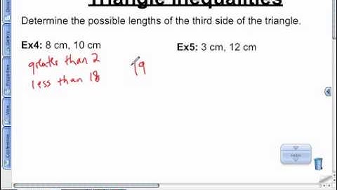 Finding the Third Side of a Triangle Inequality Theorem