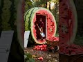 Building a House Inside a Giant Watermelon 🤯🍉#shorts #viral #fyp #watermelon