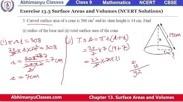 Exercise 13.3 | Chapter 13 Surface Areas and Volumes | Class 9 Mathematics 2022-23 | NCERT solutions
